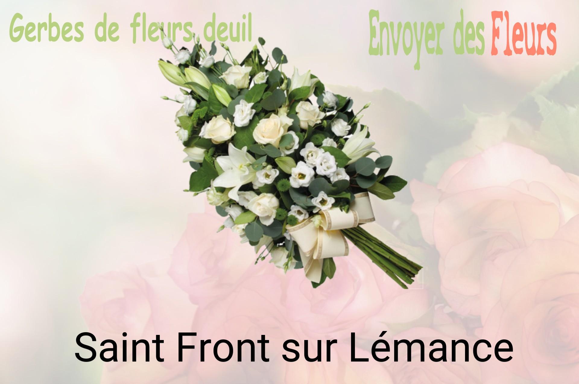 Gerbe de fleurs de deuil livrée à Saint-Front-sur-Lémance